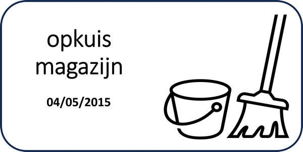 Opkuis magazijn 2015